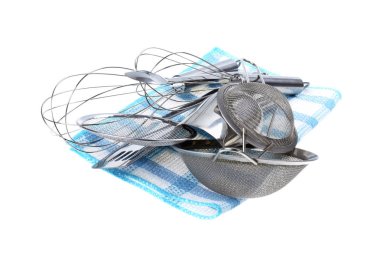 bir izole üzerinde çeşitli mutfak aletleri