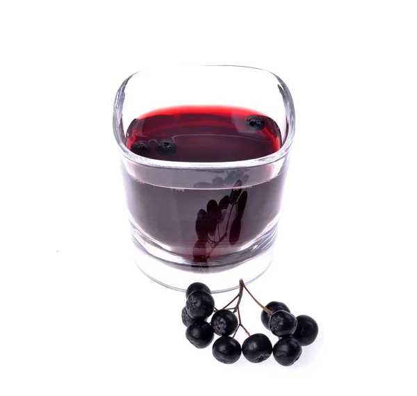 Succo di aronia (Aronia melanocarpa) In un bicchiere — Foto Stock