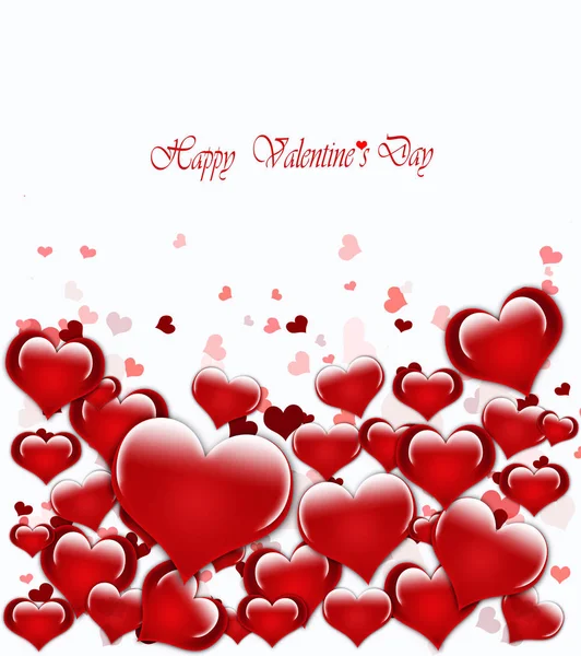 Red sparkling background with Valentines heart — Stock Photo, Image