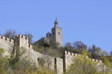 Ortaçağ kale Tsarevets, Veliko Tarnovo, Bulgaristan kalıntıları