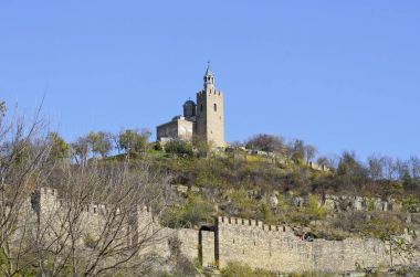 Ortaçağ kale Tsarevets, Veliko Tarnovo, Bulgaristan kalıntıları