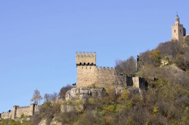 Ortaçağ kale Tsarevets, Veliko Tarnovo, Bulgaristan kalıntıları