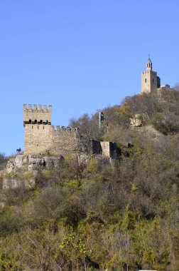 Ortaçağ kale Tsarevets, Veliko Tarnovo, Bulgaristan kalıntıları