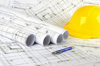 Mühendislik proje, sarı kask