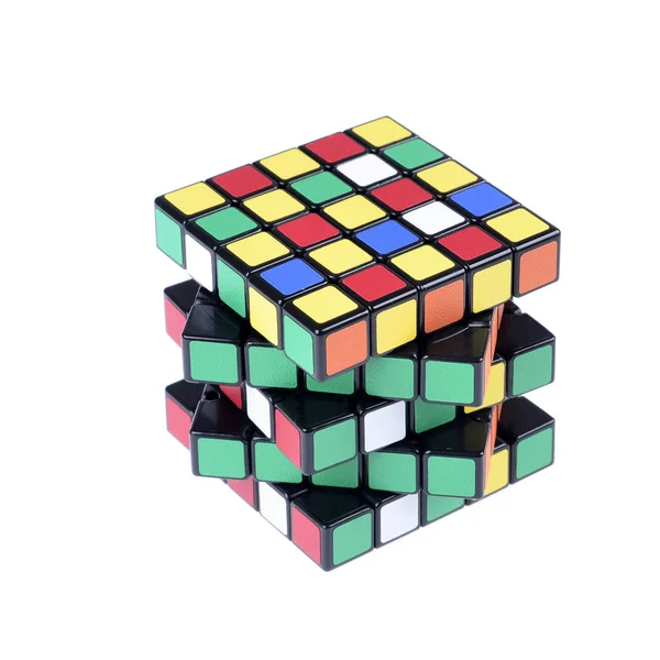 Кубик Версії Ізольовано Білому Тлі — стокове фото
