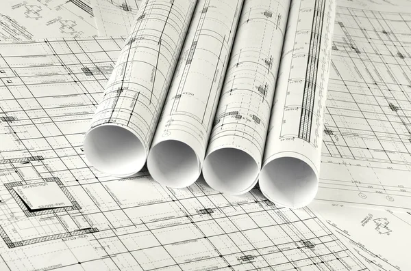 Engineering Drawing Project Paper — Stock Photo, Image