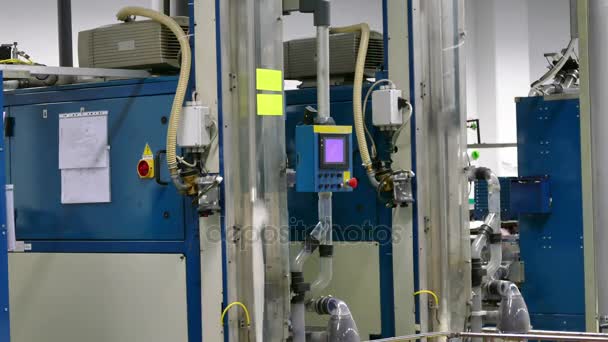 Nowoczesne maszyny do produkcji skarpet nylon — Wideo stockowe
