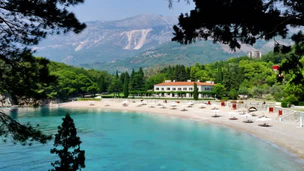 Veduta della bellissima spiaggia di Santo Stefano — Video Stock