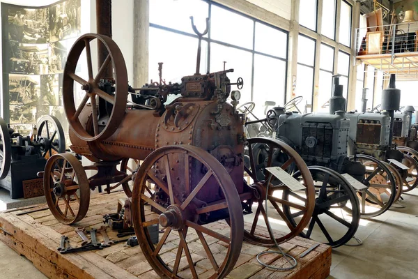 Novo Milosevo Serbia 2019 Museum Old Agricultural Machinery Zeravica Steam — Stock Photo, Image