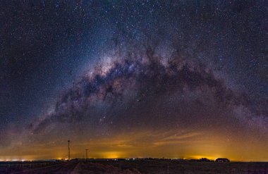 Samanyolu'nun panoramik fotoğraf