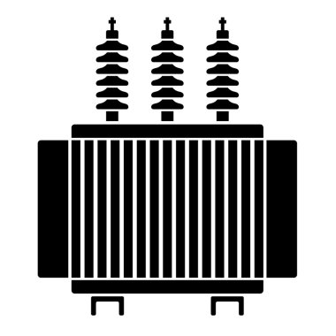 high voltage electrical transformer black symbol clipart