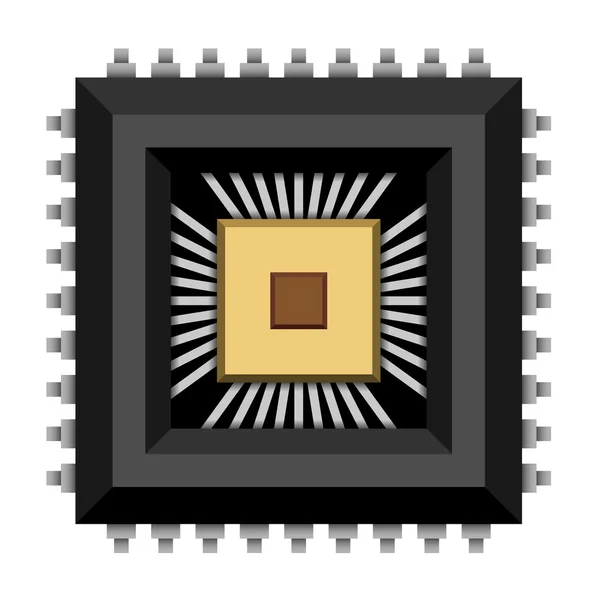 Microchip electrónico — Vector de stock