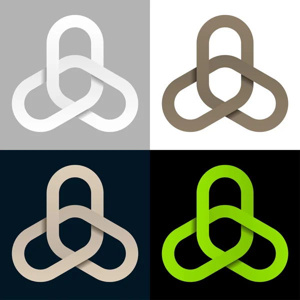 Symbole de coopération à triple chaîne — Image vectorielle
