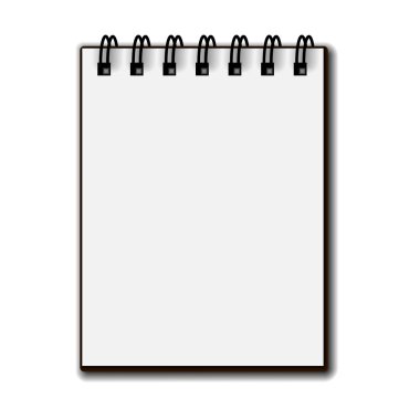 Boş beyaz kağıt spiral defter