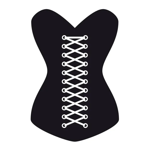 Femme corset silhouette — Image vectorielle