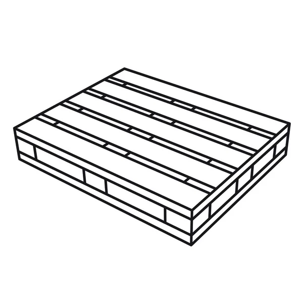 Pallet di legno simbolo nero — Vettoriale Stock