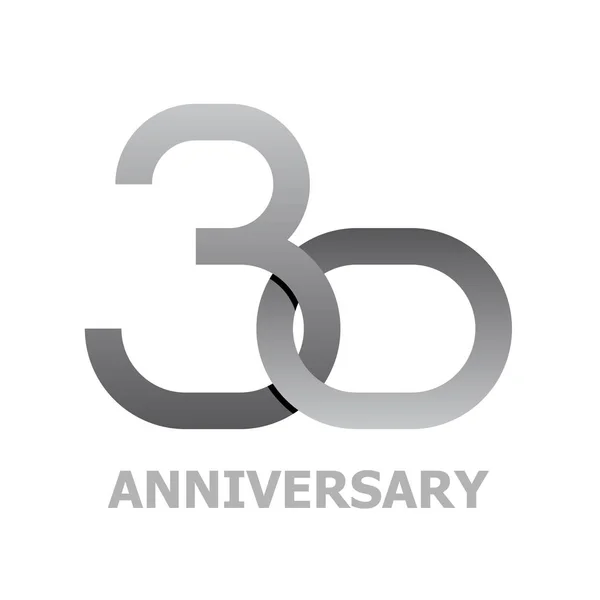 30 years anniversary symbol — Stock Vector