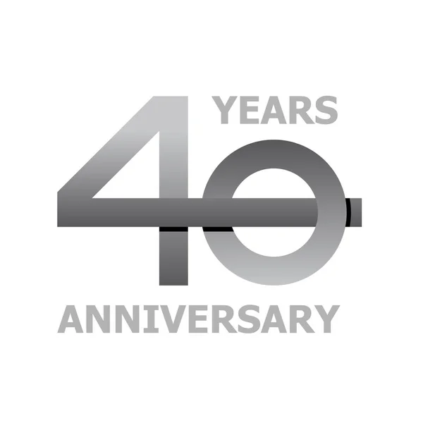 40 años símbolo de aniversario — Vector de stock
