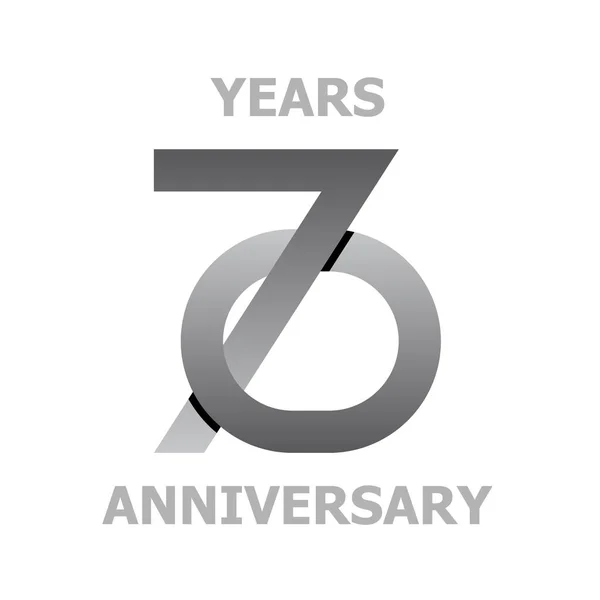 70 años símbolo de aniversario — Vector de stock