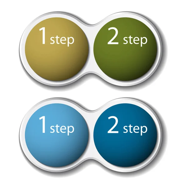 Twee stappen business infographic — Stockvector