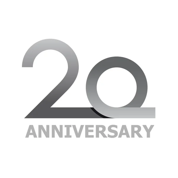 20 ans numéro anniversaire — Image vectorielle