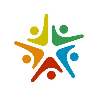 insan topluluğu beş kişi simgesi