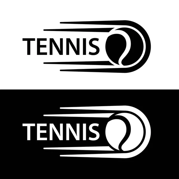 Tennis ball motion line symbol — Stock Vector