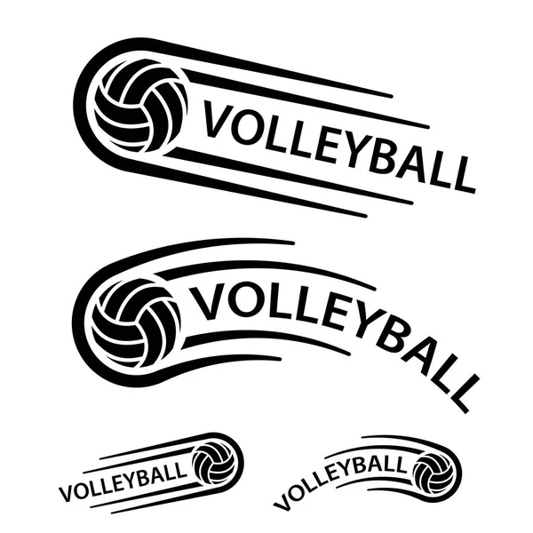 Volleyball ball motion line symbol — Stock Vector