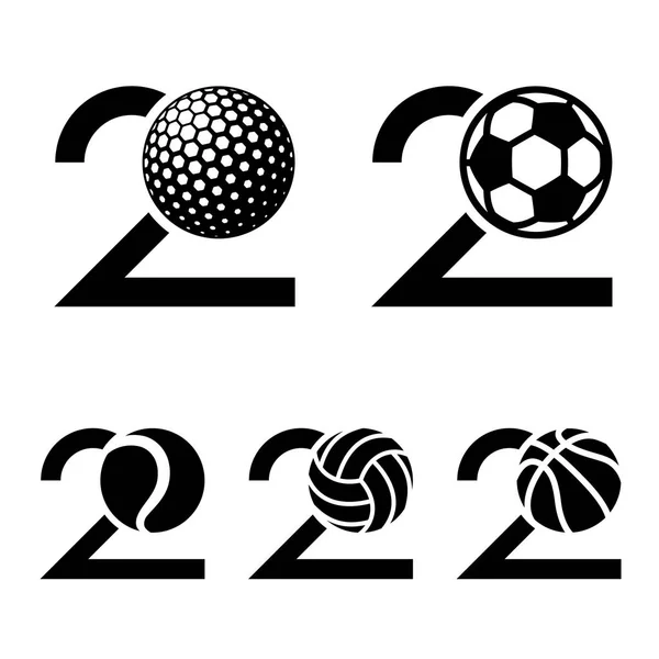 20 años de aniversario de la pelota deportiva — Vector de stock