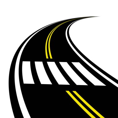 yol perspektifinden 3D yaya geçidi
