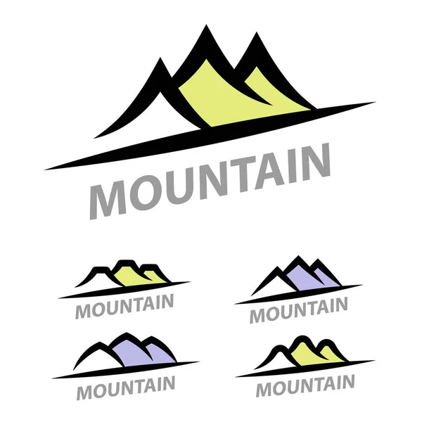 Mountain hill simple symbol — Stock Vector