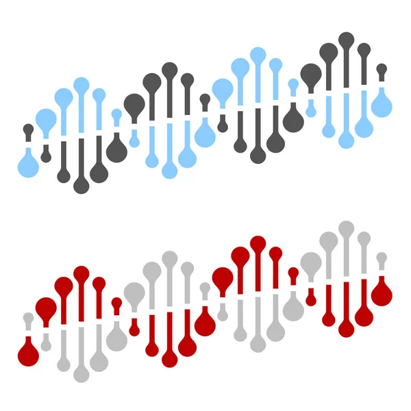 Símbolo abstrato da cadeia de ADN — Vetor de Stock