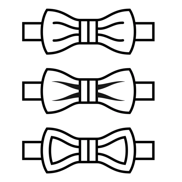 Лучкова краватка символи чорної лінії Векторна Графіка