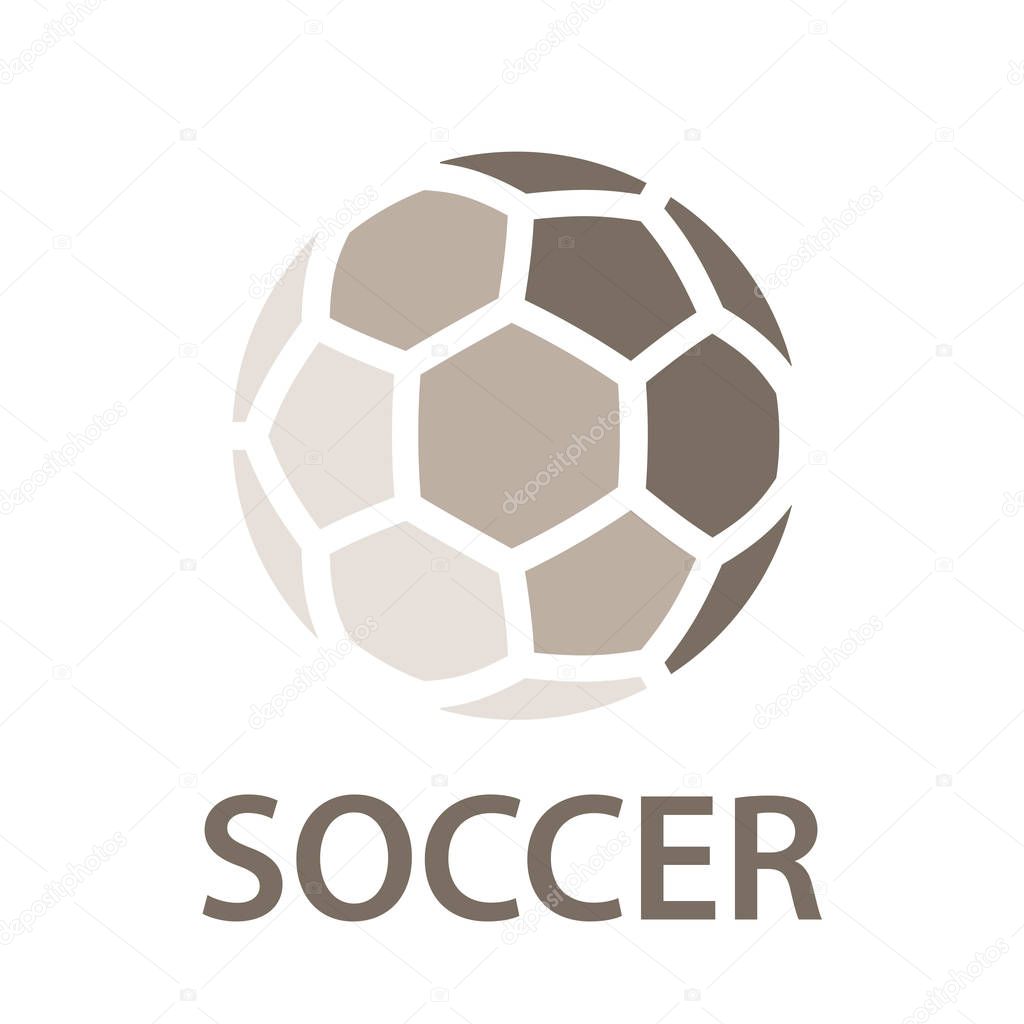 soccer ball brown icon symbol