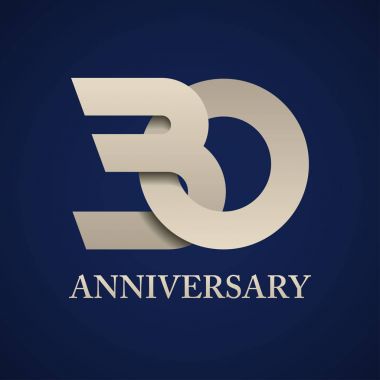 30 years anniversary paper number clipart