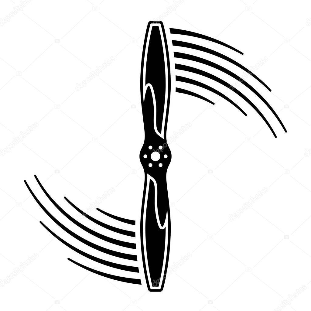 Airplane propeller motion line symbol — Stock Vector © happyroman