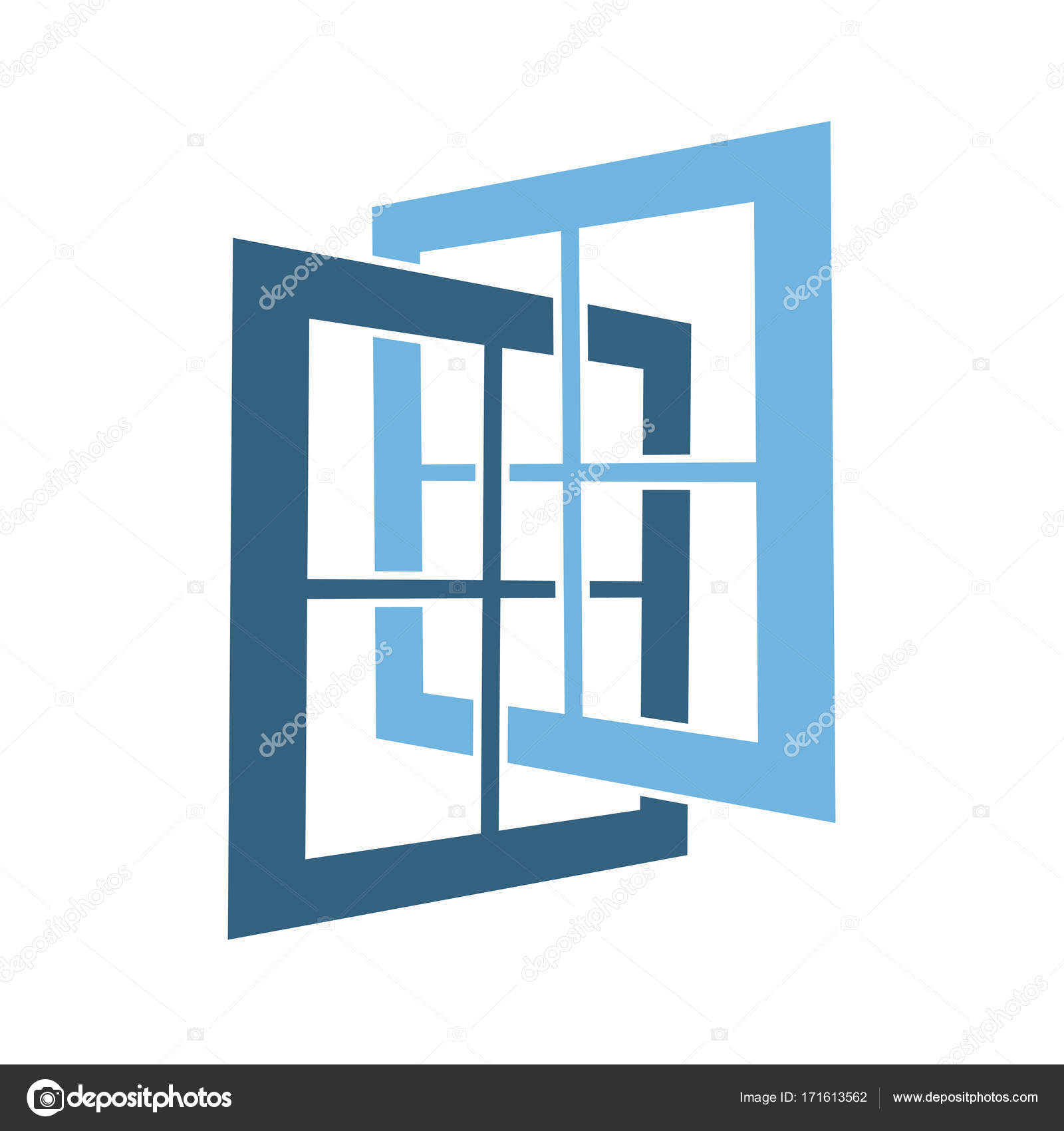 Abstraktes Fenster einfaches Symbol