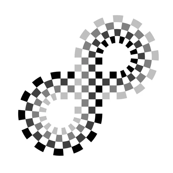 Symbole de circuit de course à carreaux — Image vectorielle