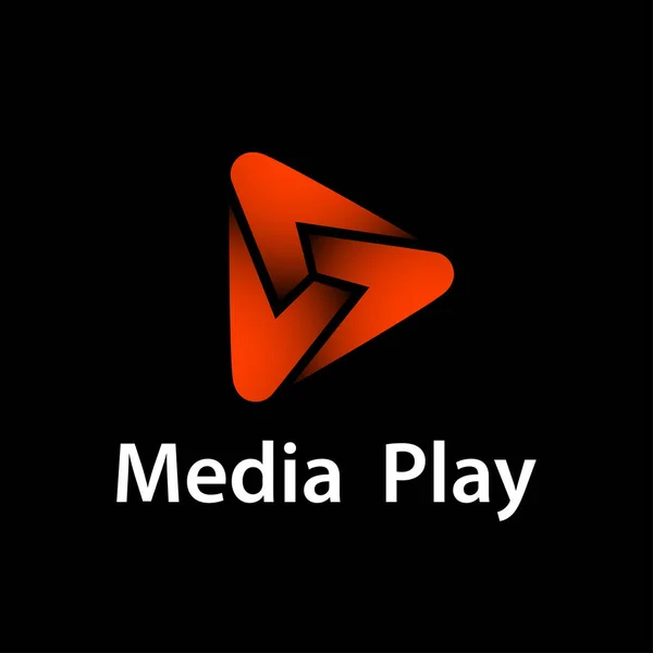 Média játék vörös izzó szimbólum vektor — Stock Vector