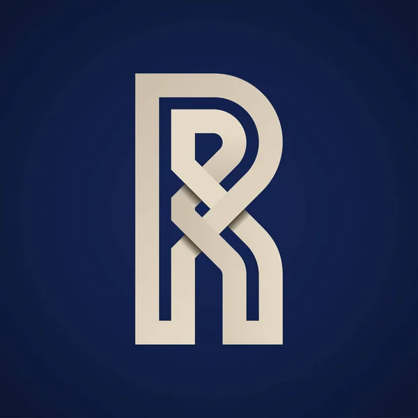Papier R prosty list symbol wektor — Wektor stockowy