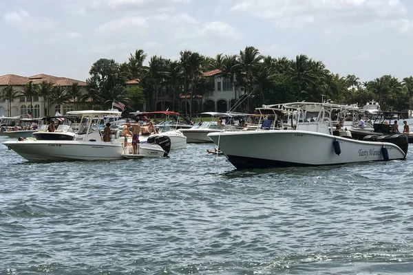 Lauderdale Florida Травня 2019 Човни Severl Збираються Прибережному Водному Шляху — стокове фото