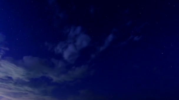 Céu Noite Bonito Starry Tails Time Lapse Modo Cometa — Vídeo de Stock