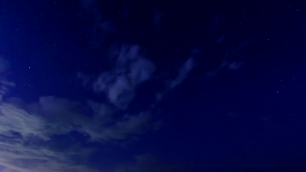 Céu Noite Bonito Starry Tails Time Lapse — Vídeo de Stock