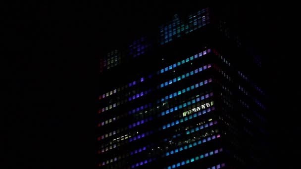 Light Show Building Seoul — Stockvideo