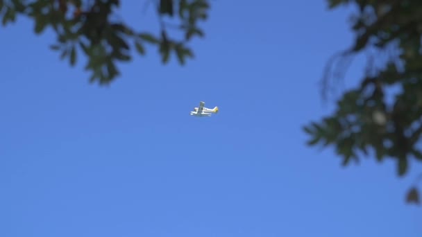 一架海飞机飞行的镜头 — 图库视频影像