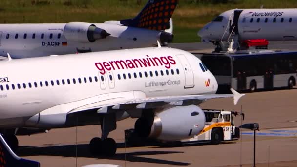 Germanwings Flight waiting for clearance for departure — Stock Video