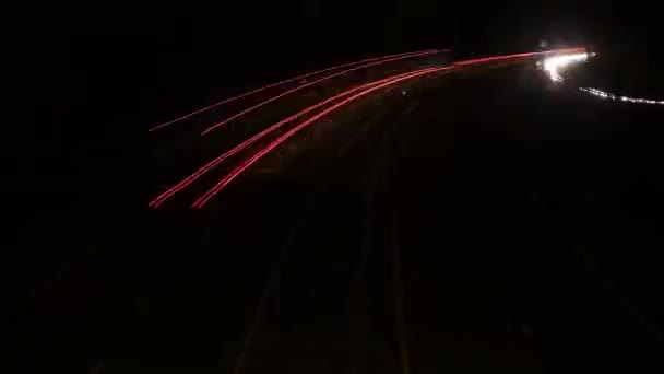 Time-lapse of cars in Oxford at night — Stock Video