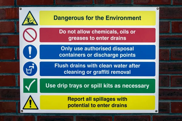 Environmental warning and safety notice — ストック写真