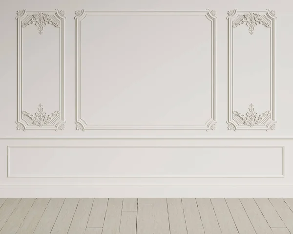 Klasik yatak odası iç kopya alanı ile. Mockup.Digital resimde. 3D render