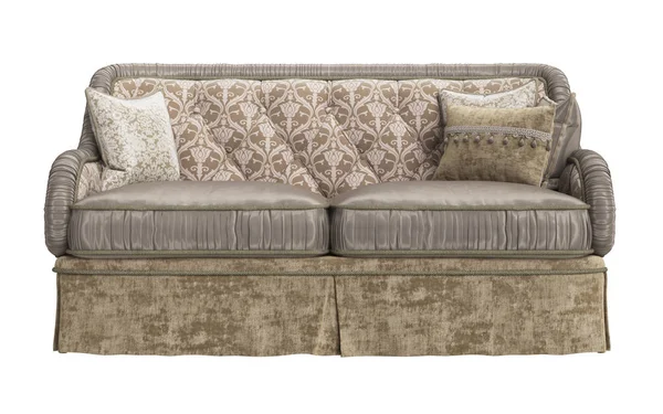 Classic Sofa White Background Digital Illustration Rendering — Stock Photo, Image
